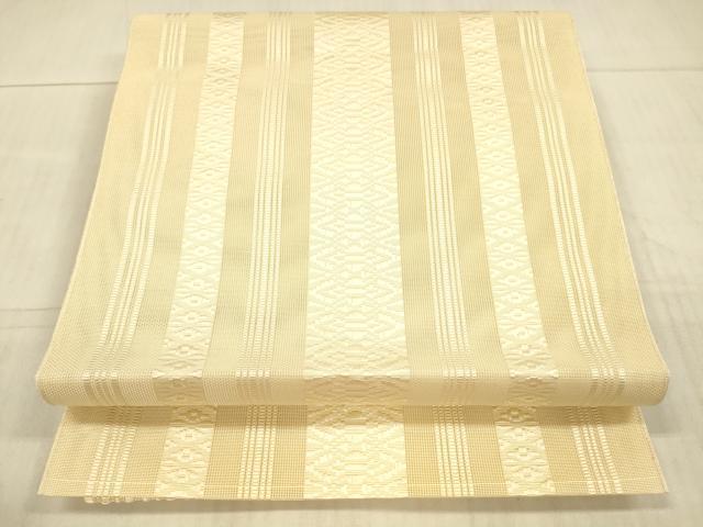 平和屋着物＊夏物　本場筑前博多織　八寸名古屋帯　紗献上　蜂蜜色　正絹　逸品　DAAX8624cm