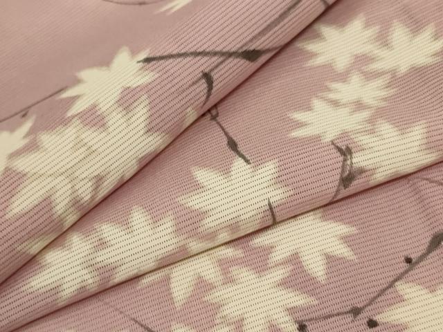 Summer Wear - 平和屋着物＊夏物　小紋　絽　楓文　正絹　逸品　AABB2502jd