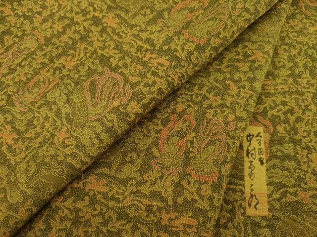 平和屋着物●重要無形文化財　人間国宝　中村勇二郎　江戸小紋　国宝平等院　幸せの鐘がなる　正絹　逸品　AABC9210ck
