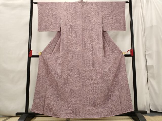 Uramono - 平和屋着物■上質な小紋　唐草花文　正絹　逸品　未使用　AABI6430st