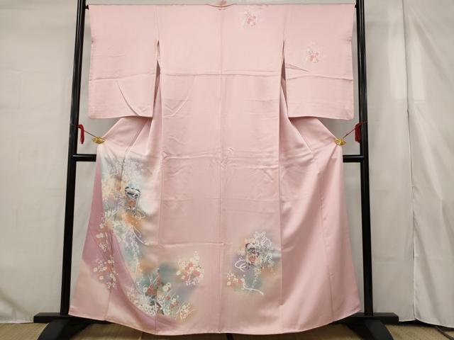 平和屋着物■訪問着 花貝桶文 暈し染め 銀彩 正絹 逸品 AAAS6792st