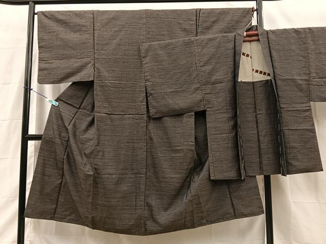 平和屋着物■男性 本場大島紬 アンサンブル 絣文様 正絹 逸品 BAAQ3329sa