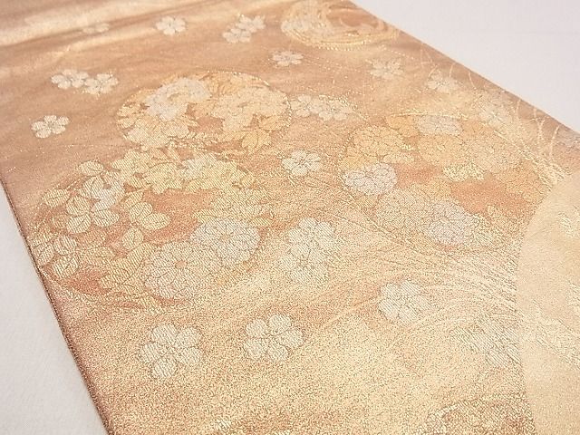 平和屋の平和屋着物◎西陣 綴れ 太鼓柄袋帯 草花文 逸品 DAAG5873tw｜アングル2