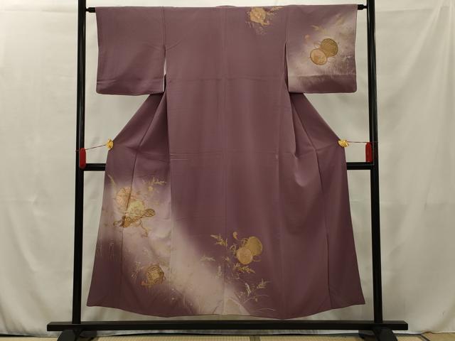平和屋着物■訪問着 七宝花文 暈し染め 金彩 正絹 逸品 AAAU1254ou