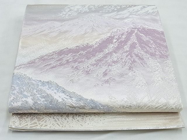 平和屋着物◎六通柄袋帯 遠山樹林文 金銀糸 逸品 BAAG6520xa