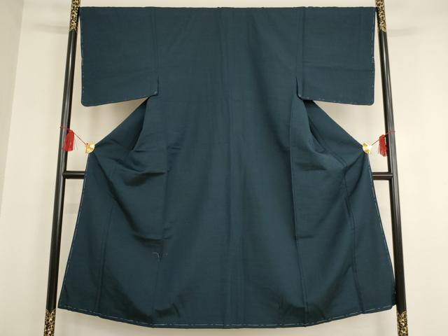 平和屋着物■男性 紬 青藍色 正絹 逸品 未使用 AAAS8494ja