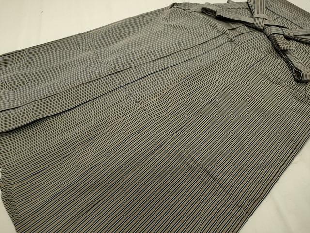 平和屋着物■男性 行灯袴 縞 正絹 逸品 CAAR7044dy