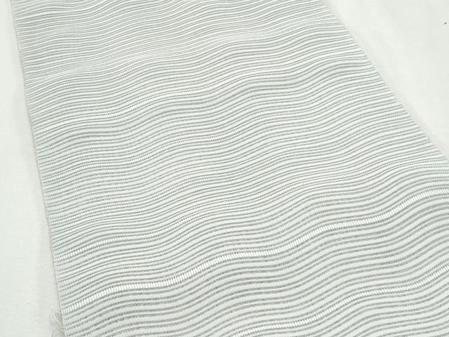 平和屋着物＊夏物　絽綴れ　八寸名古屋帯　よろけ縞　正絹　逸品　CAAW6571th