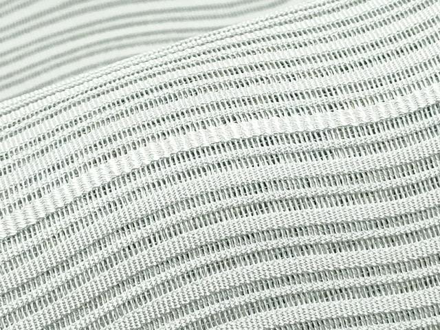 平和屋着物＊夏物　絽綴れ　八寸名古屋帯　よろけ縞　正絹　逸品　CAAW6571th