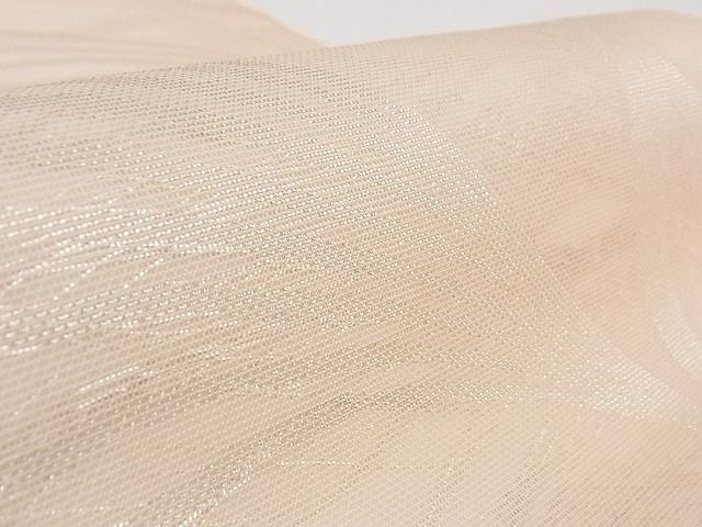 平和屋着物■夏物　六通柄　本袋帯　草木文　銀糸　正絹　逸品　A-ms976