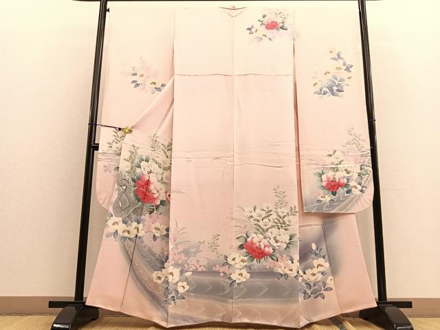 平和屋着物■豪華振袖 孔雀花文 暈し染め 金彩 正絹 逸品 BAAU7081gt