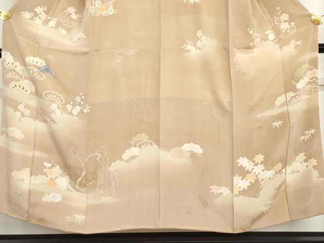 平和屋の平和屋着物●アンティーク　大正ロマン　訪問着　松竹梅文　正絹　逸品　AABH8981cs｜アングル3