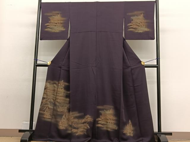 Full-Length Under-Kimono - 平和屋着物■訪問着　風景文　金彩　正絹　逸品　BAAW7457hv