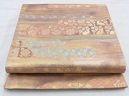 平和屋着物◎六通柄袋帯 エ霞名物裂 金糸 逸品 BAAG6589xa 平和屋着物◎六通柄袋帯 エ霞名物裂 金糸 逸品 BAAG6589xa