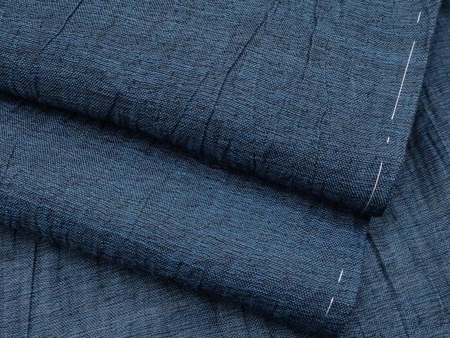 平和屋着物■極上　夏物　男性　本場小千谷ちぢみ　色無地　藍鉄色地　麻　逸品　未使用　CYAA3688s5