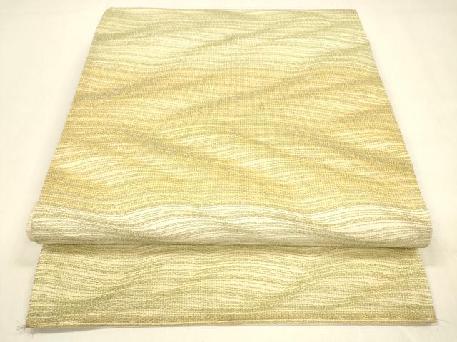 平和屋着物＊夏物　全通柄袋帯　霞文　金糸　正絹　逸品　DABA0732cm