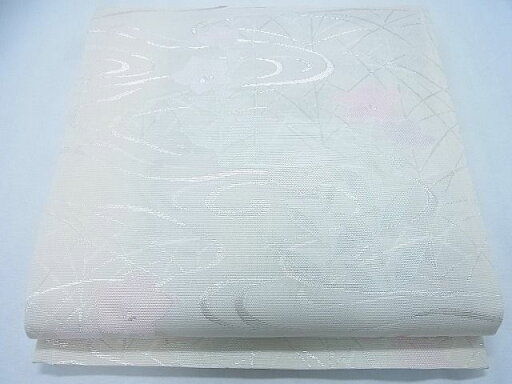 平和屋着物■夏物 六通柄袋帯 流水桔梗文 銀糸 逸品 CAAH8010th 平和屋着物■夏物 六通柄袋帯 流水桔梗文 銀糸 逸品 CAAH8010th