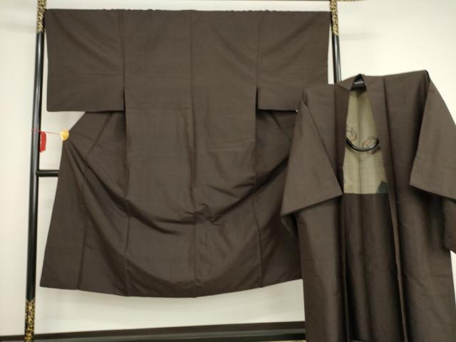 平和屋着物■男性 紬 アンサンブル 縞 正絹 逸品 AAAT7743ma