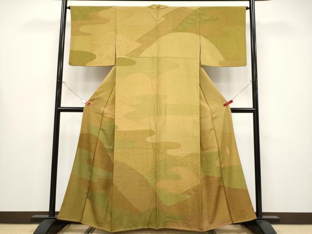 平和屋着物●極上　重要無形文化財　人間国宝　中村勇二郎　訪問着　江戸小紋　霞遠山文　逸品　CYAA4441s6