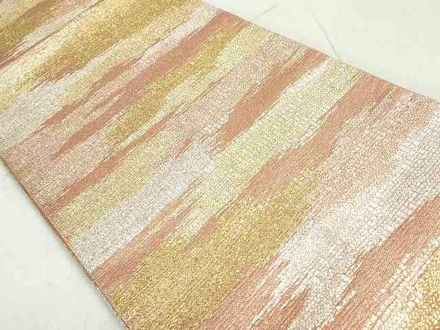 平和屋着物◎全通柄袋帯　霞文　金銀糸　逸品　DAAG3885ea