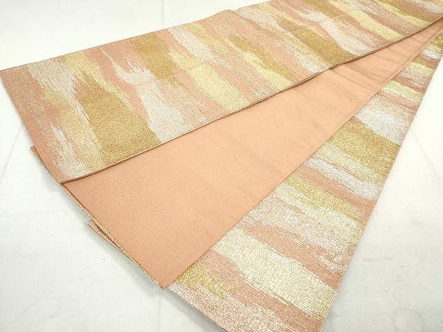 平和屋着物◎全通柄袋帯　霞文　金銀糸　逸品　DAAG3885ea