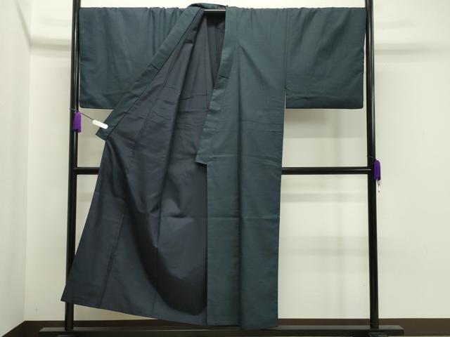 平和屋着物●男性　紬　アンサンブル　120亀甲　正絹　逸品　CAAX5857gh