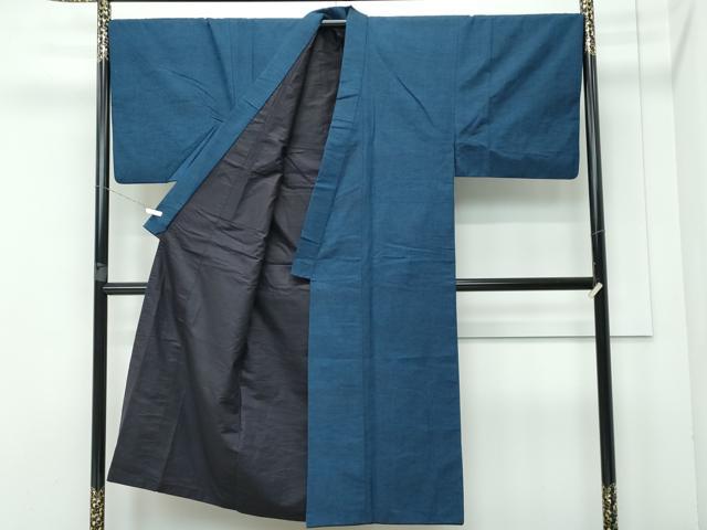 平和屋着物■極上　男性　紬　髭紬羽織セット　褐返色　逸品　CZAA3524s5