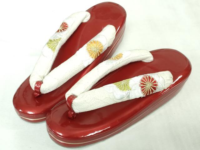 平和屋着物▼和装小物 草履 刺繍 梅 金糸 逸品 DAAR3735zzz