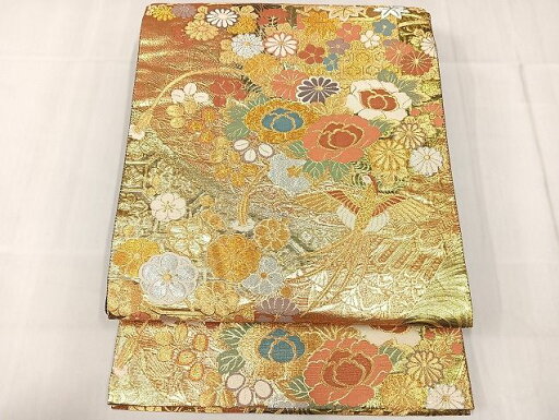 平和屋着物◎六通柄袋帯 織匠華の舞 金銀糸 正絹 逸品 AAAK5064Bdt 平和屋着物◎六通柄袋帯 織匠華の舞 金銀糸 正絹 逸品 AAAK5064Bdt