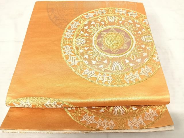 平和屋着物◎六通柄袋帯 唐織 正倉院花文 金銀糸 正絹 逸品 AAAT6120yx