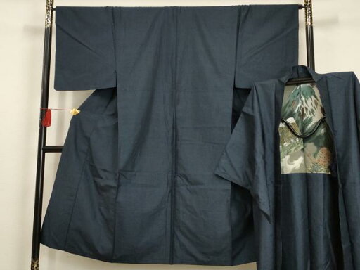 平和屋着物■男性 紬 アンサンブル 抽象文 正絹 逸品 AAAO8504iu