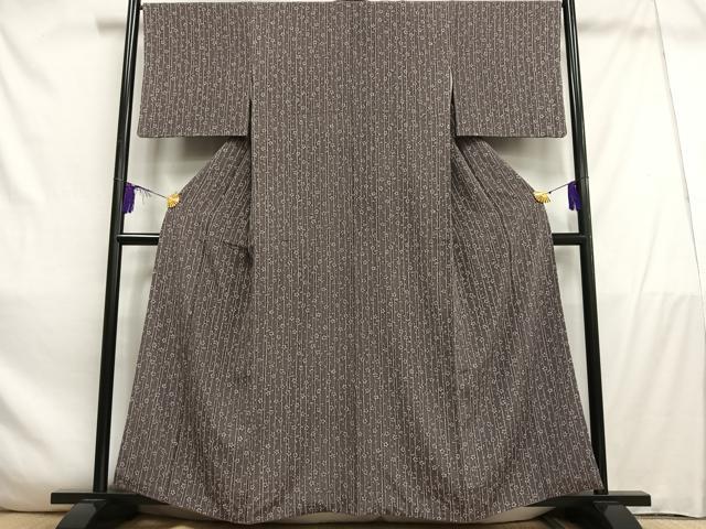 平和屋着物■上質な小紋　枝花文　正絹　逸品　AABD5886oa