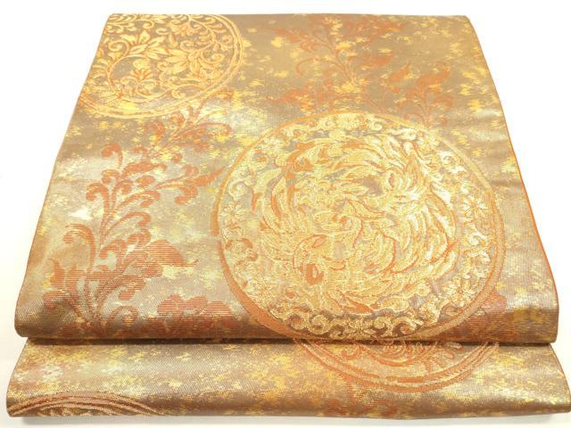 乐天商城 - 平和屋着物◎六通柄　本袋帯　手越　光悦　花丸文　金糸　正絹　逸品　DAAX1604op