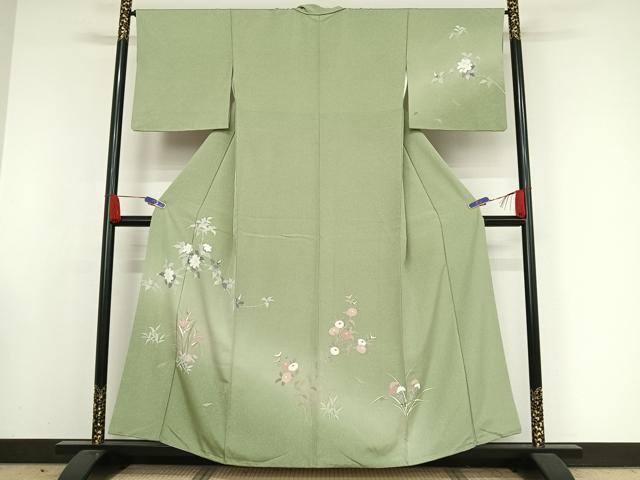 Rakuten - 平和屋着物●訪問着　枝花文　暈し染め　正絹　逸品　AAAW4392np