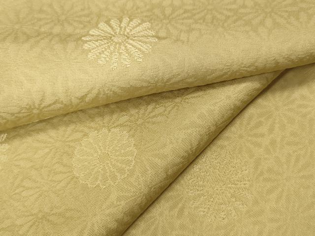 平和屋着物●上質な色無地 舞菊地紋 蒸栗色 正絹 逸品 未使用 CAAY4973ut