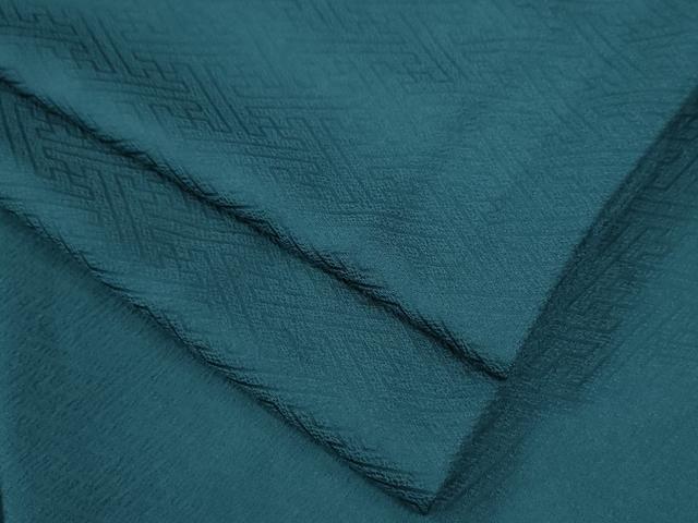 平和屋着物●上質な色無地 紗綾形地紋 御召茶色 正絹 逸品 CAAZ3149yc