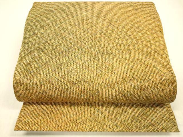 平和屋着物＊夏物　八寸名古屋帯　組織　霞文　金糸　正絹　逸品　DABC8025cm
