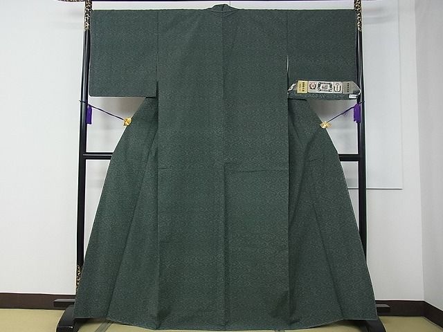 平和屋本店■極上　紬　吉祥文　証紙付き　逸品　未使用　CZAA0248s4