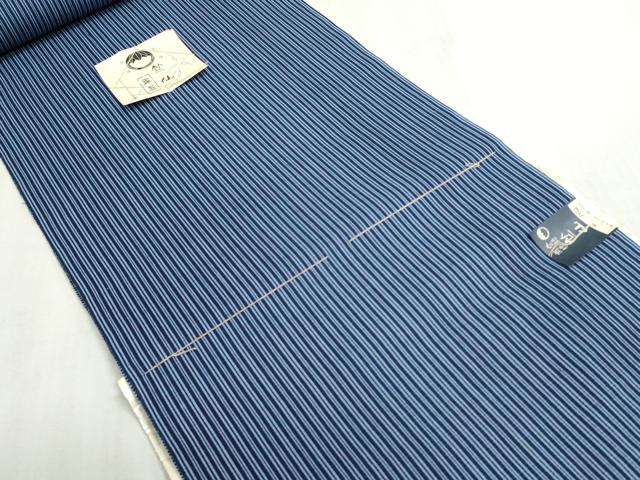 平和屋の平和屋着物＊夏物　竺仙鑑製　浴衣　反物　着尺　縞　証紙付き　綿　逸品　未使用　DABG9456we｜アングル2