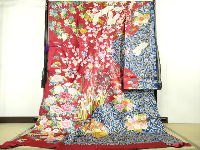 平和屋本店●極上 中国三大刺繍 相良刺繍 総刺繍 絽刺し 色打掛 和装 婚礼 結婚式 ...