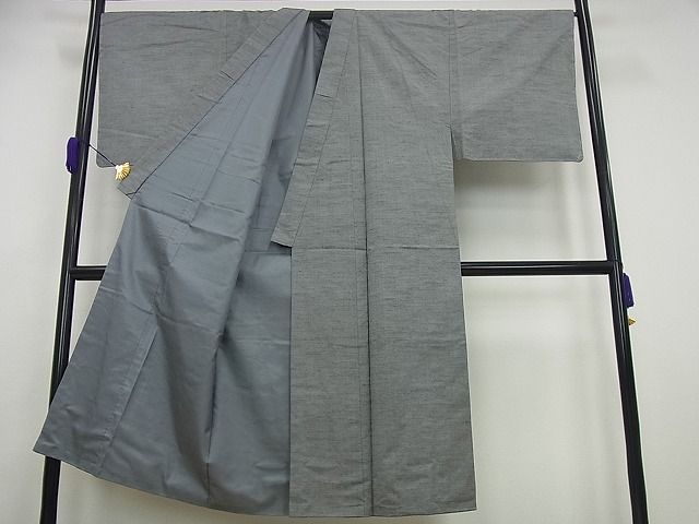 平和屋本店■極上　男性　本場真綿絢結城紬　ひげ紬羽織セット　スーパーキング　霞文文　証紙付き　逸品3s5712