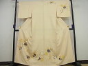 平和屋本店■極上 工芸キモノ野口 訪問着 駒刺繍 蔦の葉文 銀彩 逸品4s184