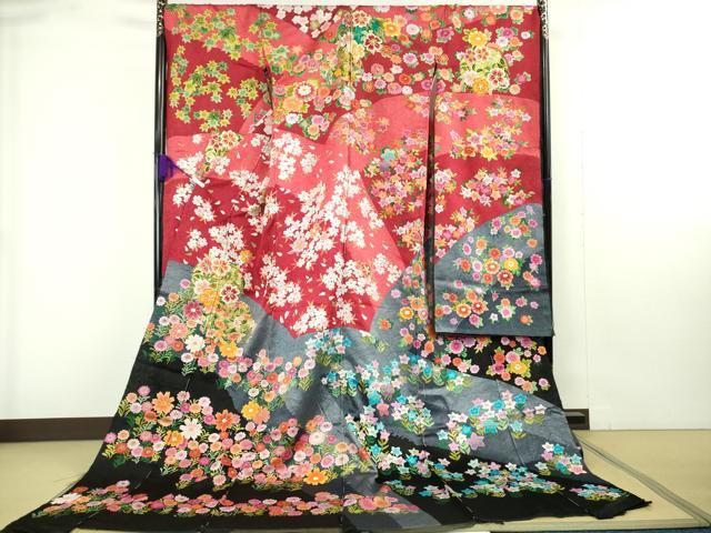 平和屋本店●極上 中国三大刺繍 相良刺繍 総刺繍 絽刺し 色打掛 和装 婚礼 結婚式 ...