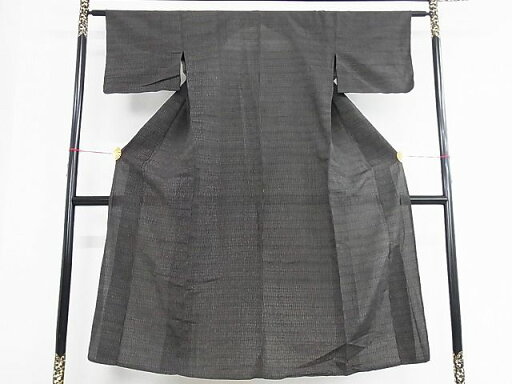 平和屋着物■夏物 お召 よろけ縞 正絹 逸品 AAAE8137Atn 平和屋着物■夏物 お召 よろけ縞 正絹 逸品 AAAE8137Atn