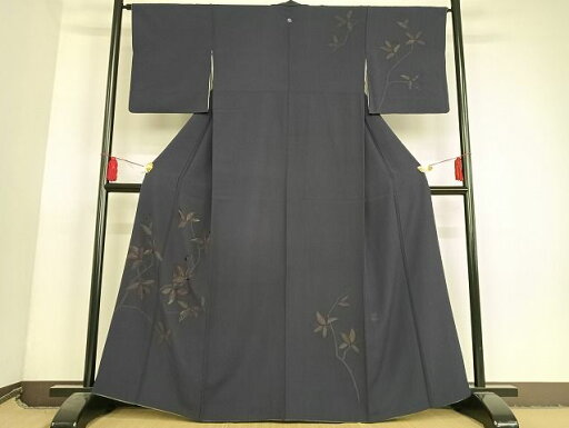 平和屋着物■訪問着 刺繍 枝葉文 正絹 逸品 AAAJ5034Bzg 平和屋着物■訪問着 刺繍 枝葉文 正絹 逸品 AAAJ5034Bzg
