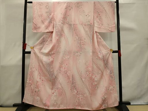 平和屋着物■上質な小紋 枝花文 正絹 逸品 AAAT5515sx 平和屋着物■上質な小紋 枝花文 正絹 逸品 AAAT5515sx