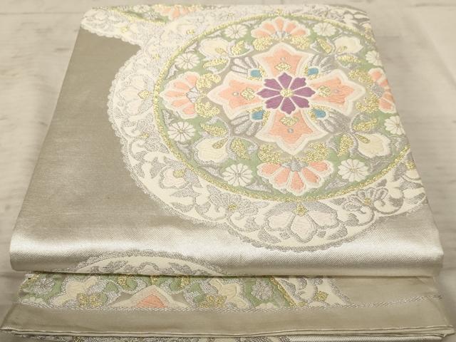 Other - 平和屋着物◎六通柄袋帯　唐織　正倉院花文　金銀糸　正絹　逸品　AAAY0727dt