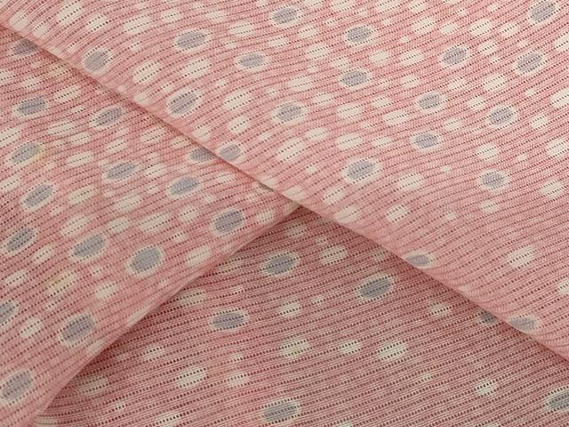 平和屋着物＊夏物　小紋　絽　丸文　洗える着物　AABB5874st