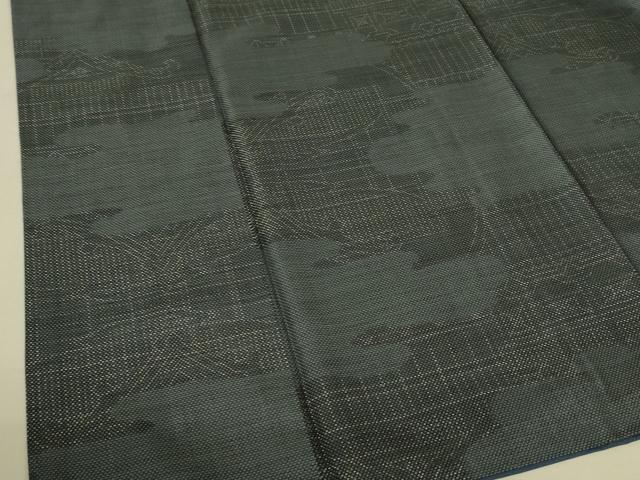 平和屋着物■本場大島紬 7マルキ 風景文 正絹 逸品 DAAL9124cm