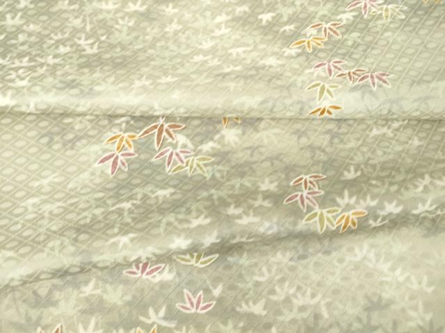 Kimono - 平和屋着物▽小紋　単衣　笹文　洗える着物　DAAV5212az